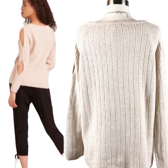 BB DAKOTA REVOLVE Ribbed Sweater Underneath it all Pullover Crew Neck Large NWT - Picture 7 of 11